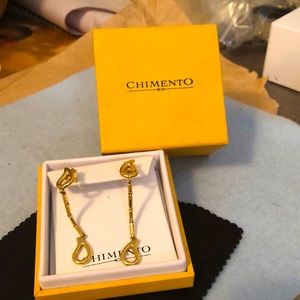 18k post drop earrings